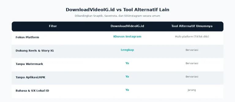 Alternatif Snaptik SaveInsta SSSInstagram untuk download Instagram